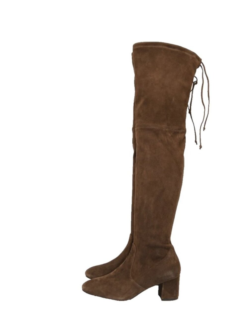 $900 Stuart Weitzman Genna 60 Suede Over The Knee Boots CHOCOLATE 9 B (PD28)